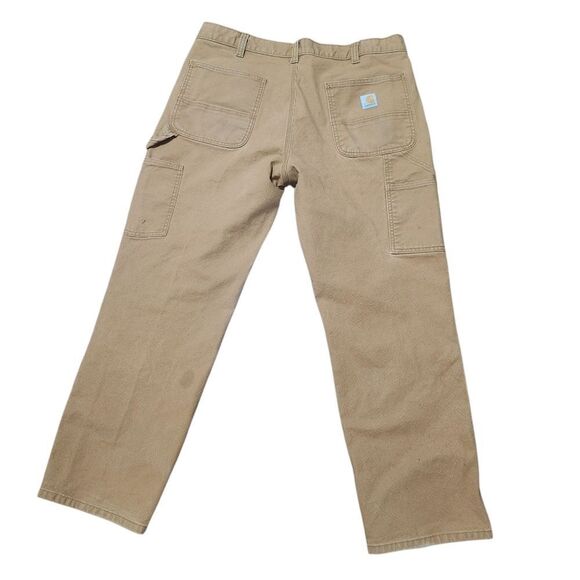 Carhartt Pants Mens 38x30 Brown Double Knee Canvas Carpenter Rugged Flex 103334 - Picture 11 of 14